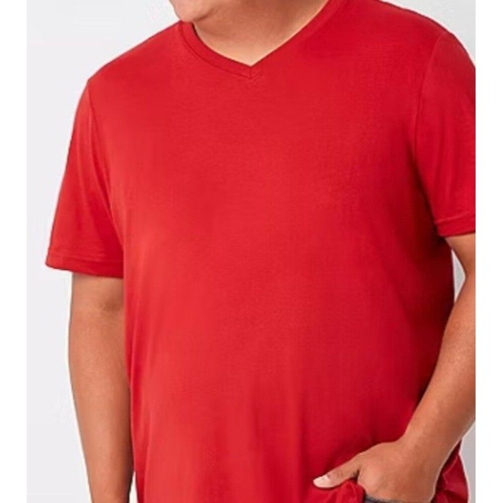 NWT Men's St. John's Bay Big&Tall V-Neck Tee Size XLT Red Quick Dri